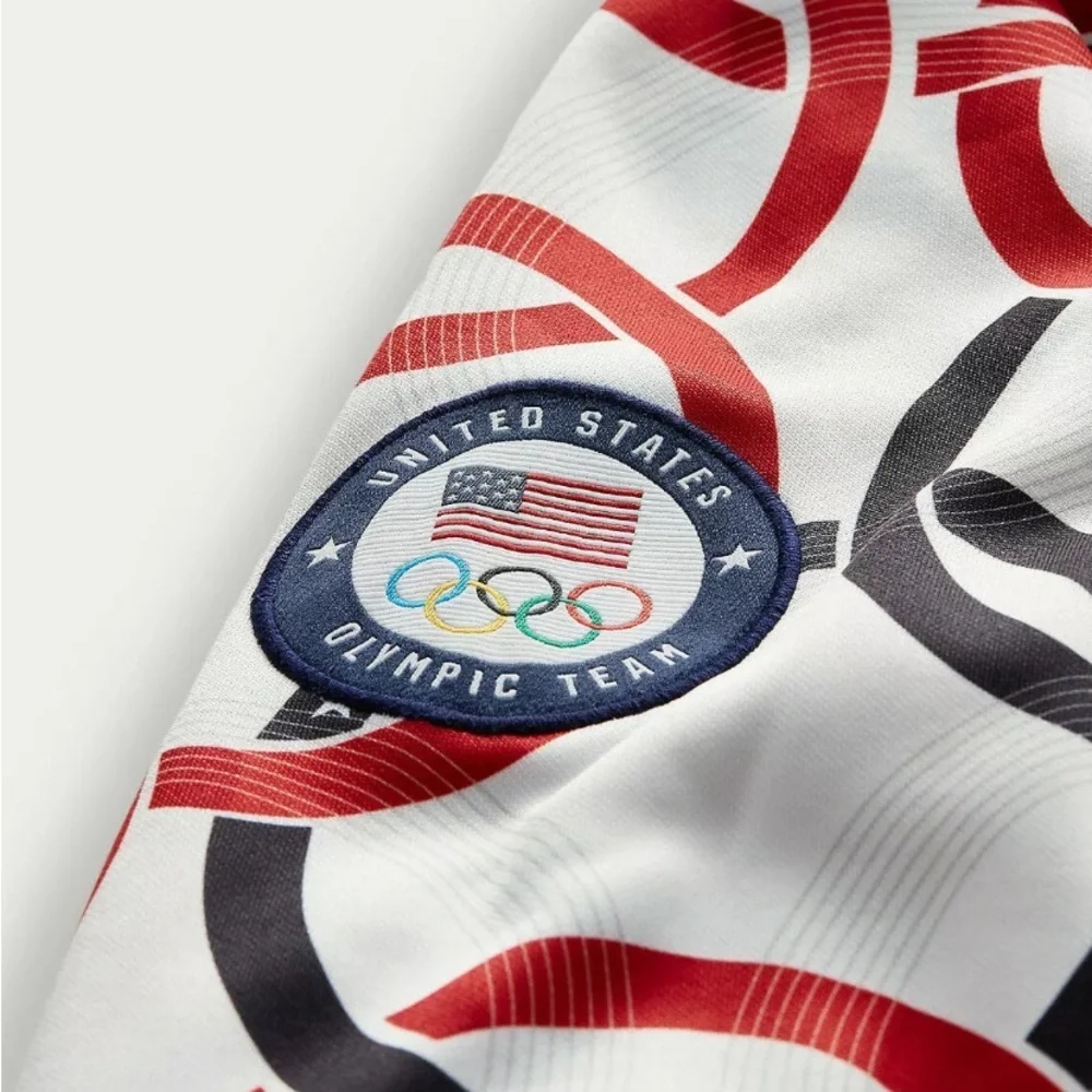 Women's Polo Ralph Lauren Team USA White Rings Olympic Track Jacket New